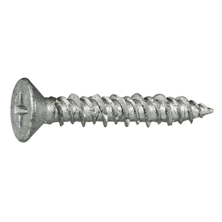 Midwest Fastener Masonry Screw, 3/16" Dia., Flat, 1-1/4" L, 410 Stainless Steel 50 PK 54465
